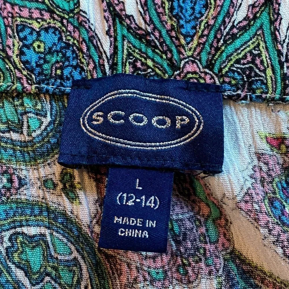 Scoop Women’s Paisley Print Maxi Skirt Size 12/14